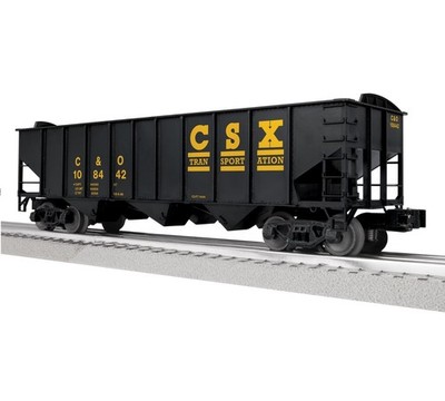 Lionel Trains No. 2542229 CSX 3-Bay Hopper w/Peaked Ends #108442, O Gauge, NIB