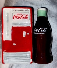 Westland Coca-Cola Set Bottiglia e Distributore Automatico Magnetico Sale e Pepe Shaker