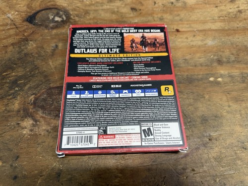 Red Dead Redemption 2: Ultimate Edition (PlayStation 4, 2018) Completo CIB - Foto 3 di 10