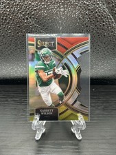 2023 Panini Select Premier Level Garrett Wilson #115 Red & Yellow Prizm Die-Cut