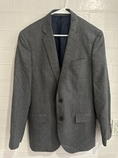 J.CREW 30139 Ludlow Gray Italian Flannel Suit Jacket Sport Coat Size 40R Blazer