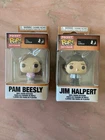 Funko Pocket Pop The Office Pam Beesly, Jim Halpert Keychain Lot (2)