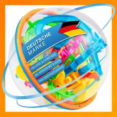GOODS & GAGDETS GMBH 3D Kugellabyrinth Kugelspiel Kugel-Labyrinth Magic Puzzle Geschicklichkeitsspiel
