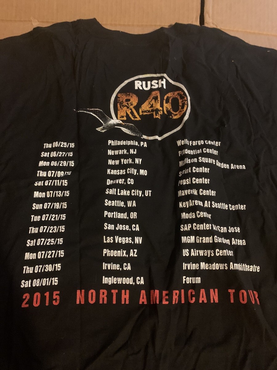 RUSH R40 Tour 2015 40th Anniversary Concert T-Shirt Large