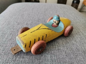 Voiture De Course En Bois Jouet Ancien Ebay