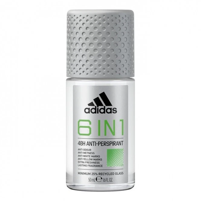 5 ADIDAS 6 EN 1 48H Antimarcas Olores Antitranspirante Roll On Desodorante 50 ml Foto 3 de 4