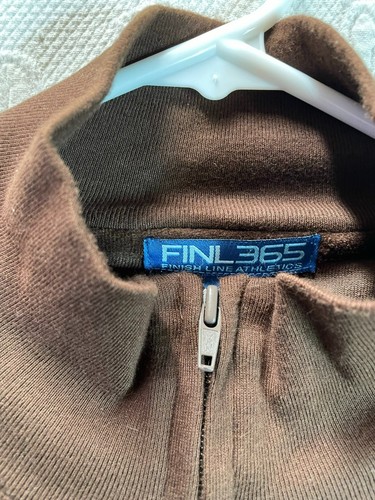 Vintage Finish Line Athletics 365 Velour Full-Zip Trainingsjacke Braun Gr. 2XL - Bild 12 von 24