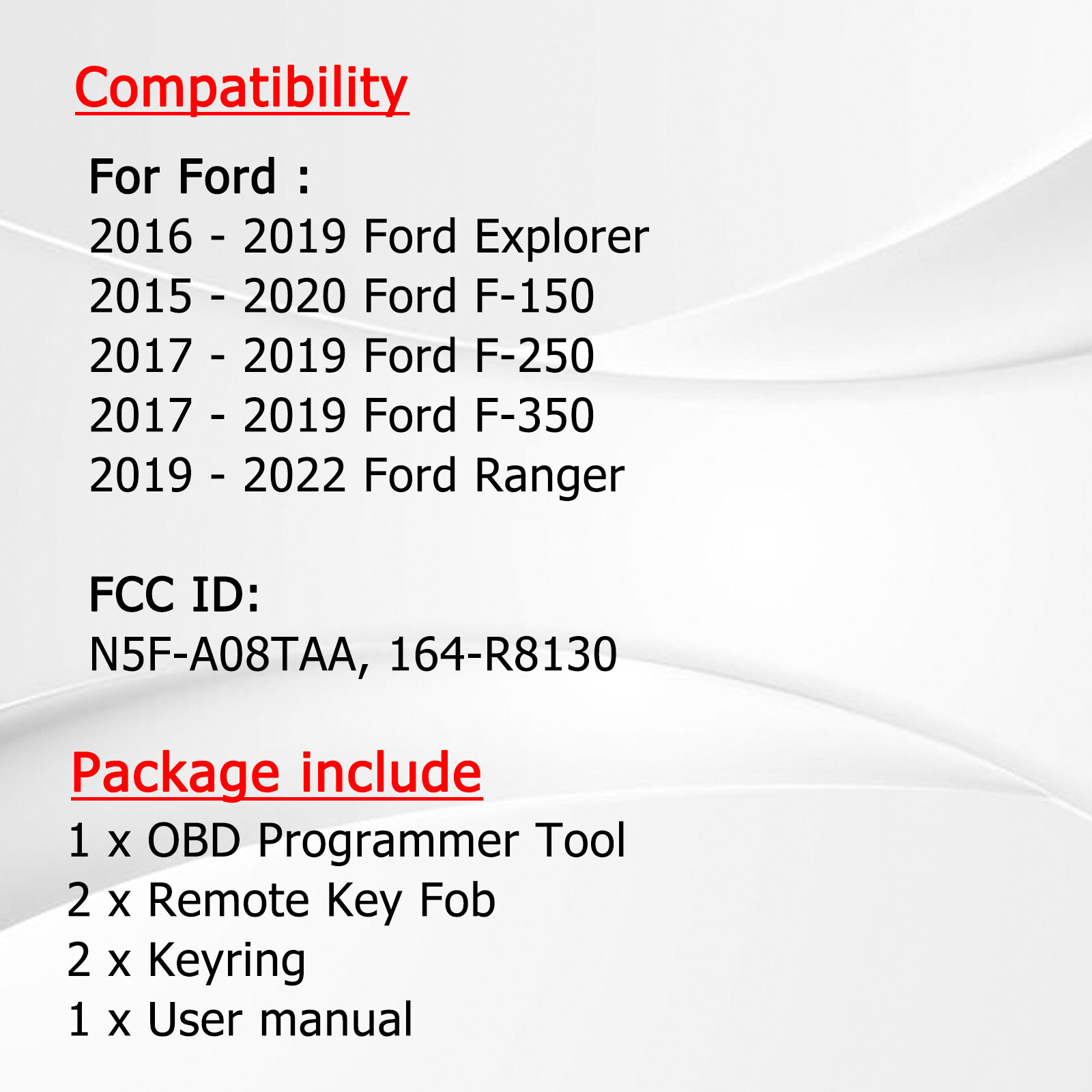 2 Remote Flip Key Fob +  Programmer For Ford F-150 2015 2016 2017 2018 2019 2020