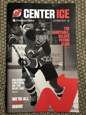 New Jersey Devils Center Ice Patrik Elias 10/18/14 San Jose Sharks