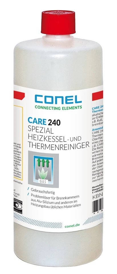 CONEL CARE 240 Heizkesselreiniger Thermenreiniger 1 L Flasche Spezialreiniger