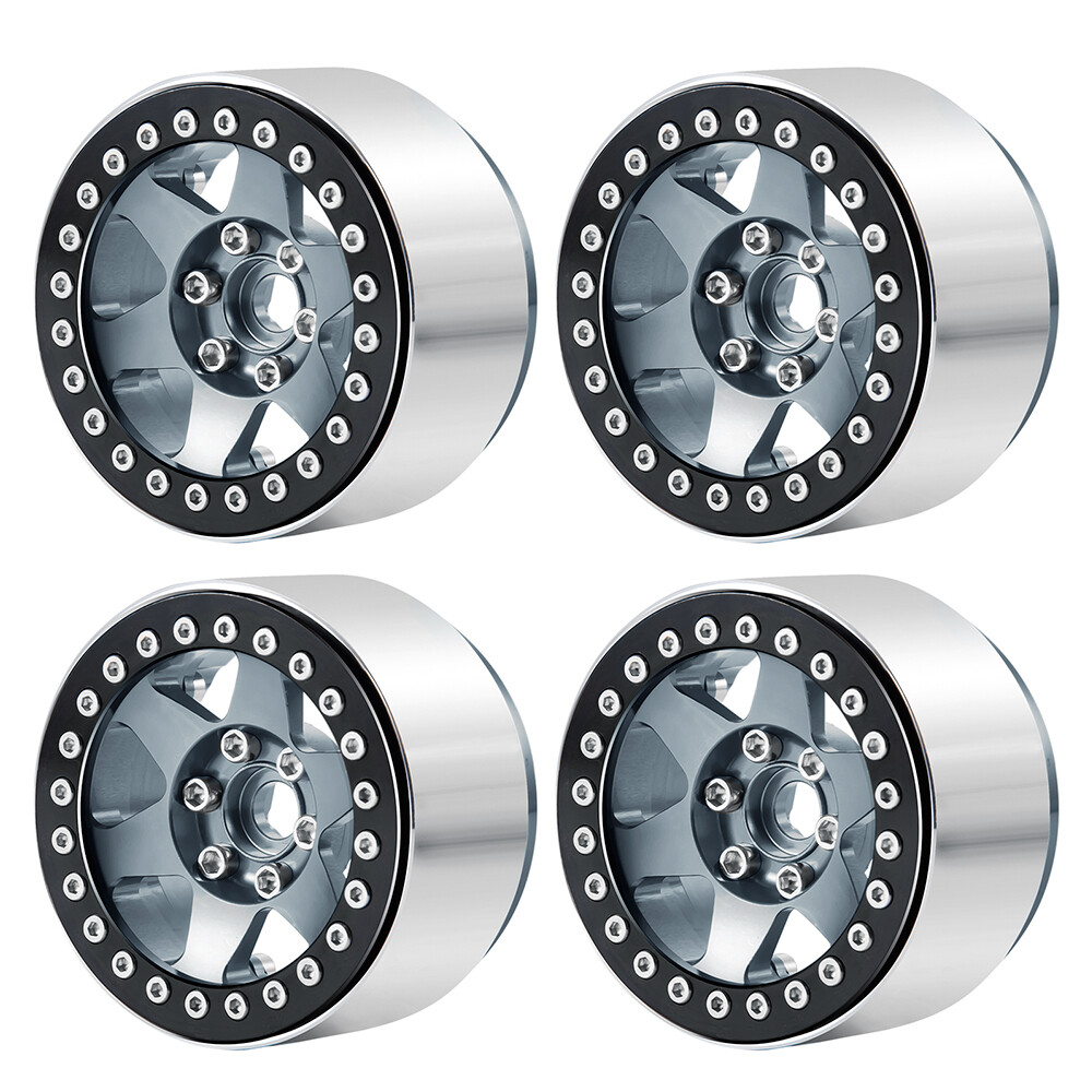 KEEDA Jantes Beadlock 2.2 En Aluminium Pour RC Crawler 1/10 – Compatible SCX10, TRX4, RR10, Gen8 – Déport Négatif -10 Mm