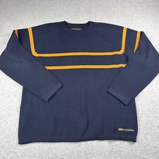 Vintage Abercrombie  Fitch knit Sweater Men's XL Blue Y2K 90s style Long Sleeve