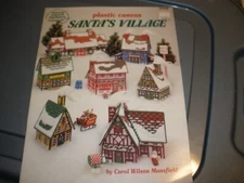 PLASTIC CANVAS SANTA'S VILLAGE - Post Office Toy Factory Sleigh Santa's House