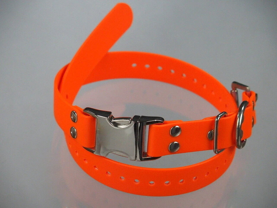 E-COLLAR TECHNOLOGIES 1" Biothane Dog Buckle Collar Strap with Quick Snap for Off Leash Training
