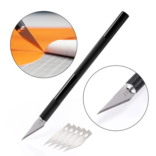 3 coltelli artigianali intaglio di precisione acciaio inox coltelli hobby fai da te arte lavoro cutter - Foto 10 di 11