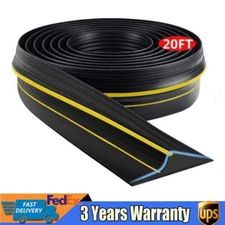 20Ft Garage Door Floor Strip Bottom Seal Threshold Rubber Weather Replacement US