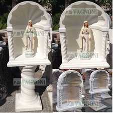 Nicchia grotta cupola statua madonna fatima cm.116 patinato o bianco cappella