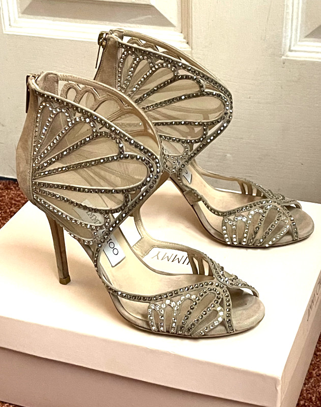 Jimmy Choo Swarovski Rhinestone shoes size
