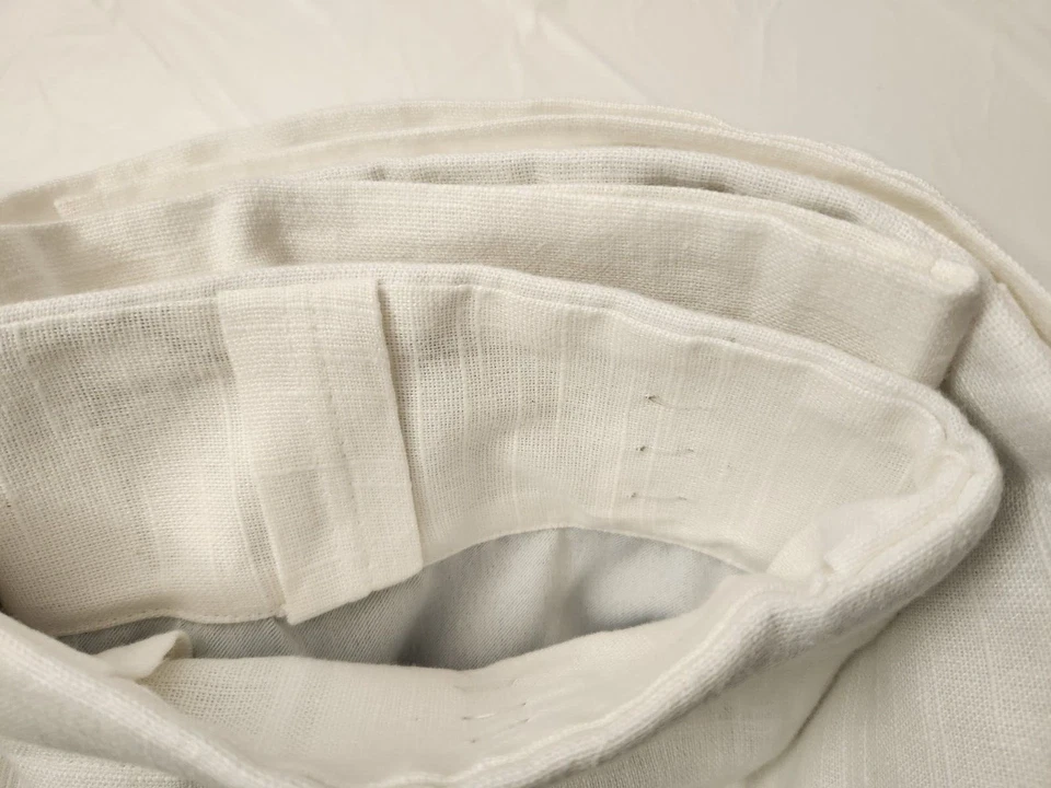 Pottery Barn 3in1 Pole Top Custom Emery 1-Curtain Blackout Lining 90"x139" White - Image 3 of 3