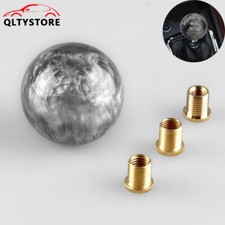 1 Marble Style Round Ball Shift Knob Gear Shifter Head With 3 Adapters Gray 1 Marble Style Round Ball Shift Knob Gear Shifter Head With 3 Adapters Gray
