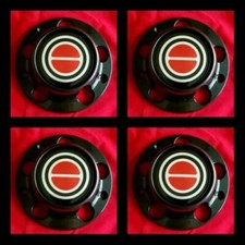 JUEGO DE 4 BUJES TAPAS CENTRALES PARA FURGONETA FORD F150 BRONCO 1980-1996 CENTRO NEGRO