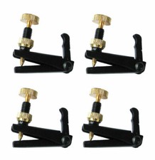 4x Violin Fine Tuner 3/4 4/4 Black and Golden Screw Tuning Machine