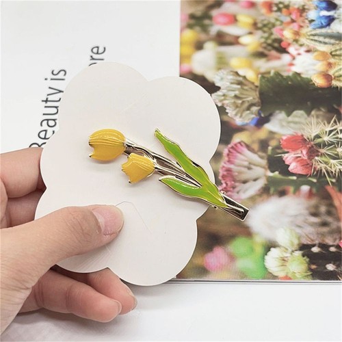 Tulip Flower Hair Clips - Enamel Flowers Hair Claws Women Hair Accessories 1pc - Picture 14 of 17