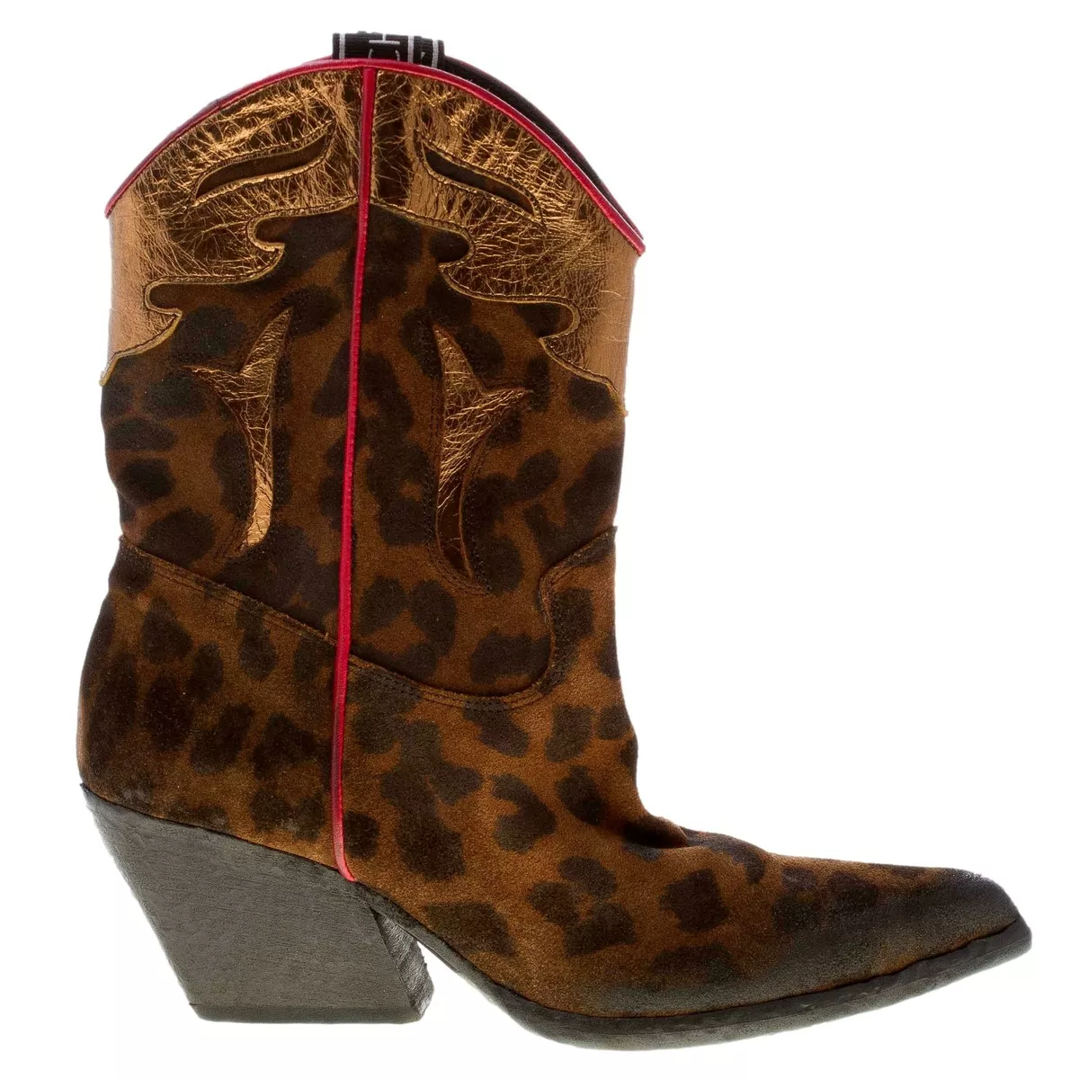 ELENA IACHI women shoes Brown cheetah print suede made in Italy