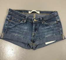 Express Womens Size 2 Dark Wash Cut Off Denim Blue Jean Shorts