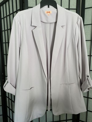 plus size silver blazer