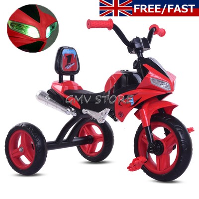 Kids Moto Trike Toddler Tricycle 3 Wheel Ride On Motorcycle Bike Boys Toys Gifts Ebay