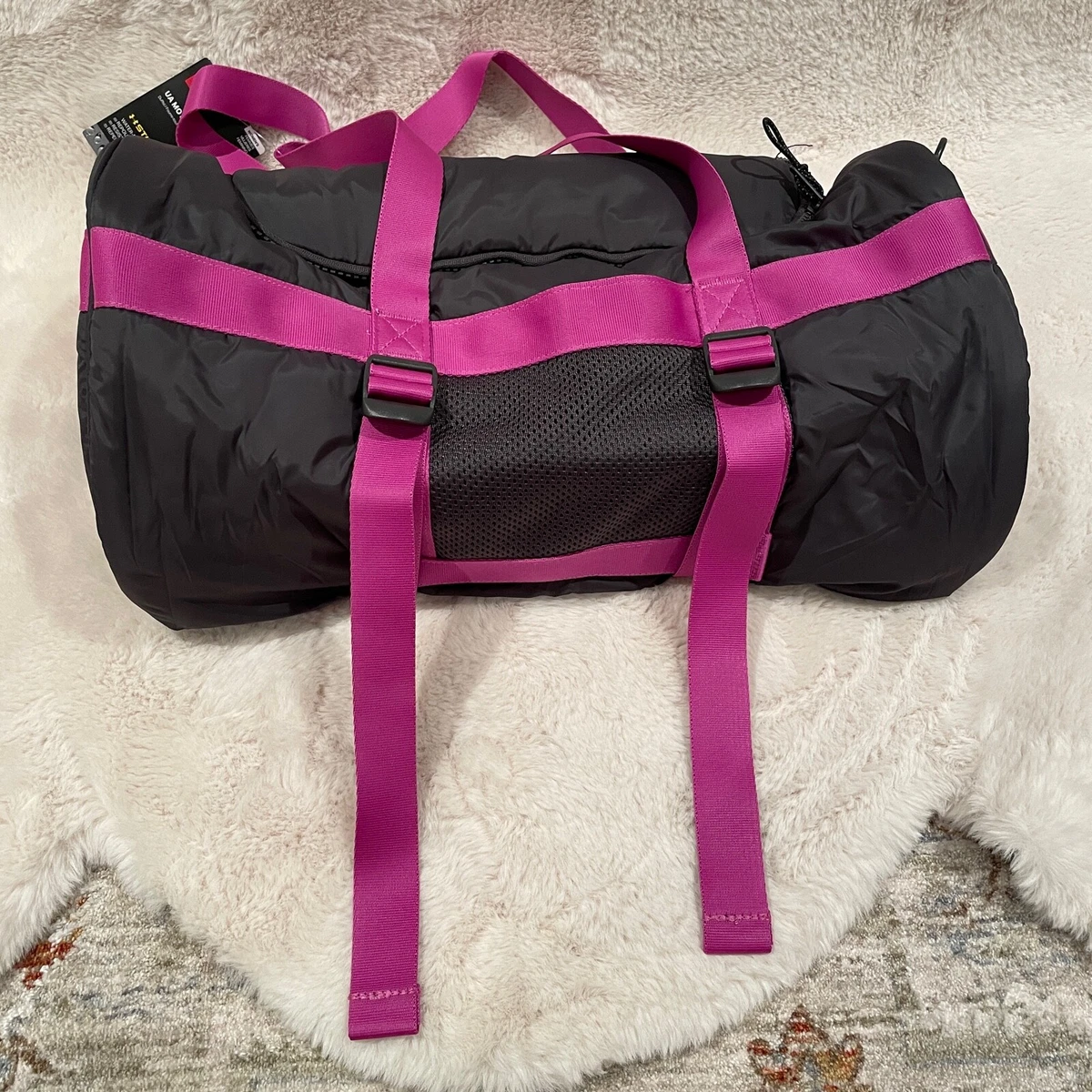 New Under Armour Women's Motivator Duffle Bag (purple/grey) Fits Yoga Mats