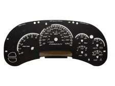 Silverado SS Style Black Gauge Face for GM Clusters 2006 07 1500 Gas LED Edition