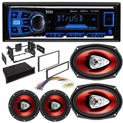 Boss Audio AM/FM Car Stereo & Front/Rear Speaker for 1998 to 2002 Honda Accord