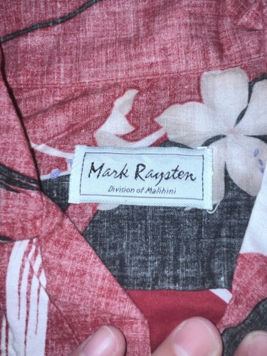 Vintage Mark Rayston Malihini Reverse Print Hawaiihemd Herren Small - Bild 7 von 13