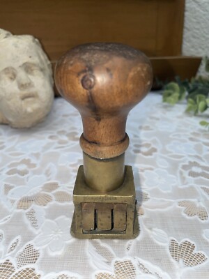 Alter ewiger Datumsstempel aus Bronze signiert G. Klein Selten und Original
