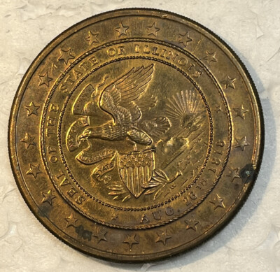 ロッシーニメダル　１９６８年製 1818 - 1968 Illinois Sesquicentennial 150 Years Anniversary Bronze