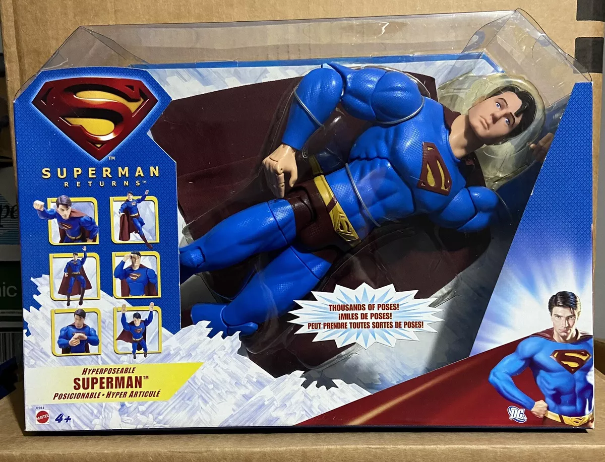 Superman Returns Action Figure Mattel Movie Hyperposeable SUPERMAN 14  Deluxe