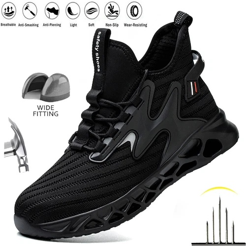 Safety Steel Toe Cap Work Shoes Indestructible Boots Mens Breathable Sneakers - Picture 15 of 16