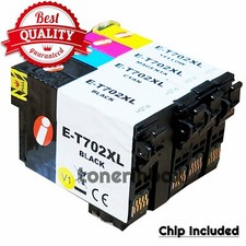 4pk T702XL 702XL Ink Cartridges For Eps WorkForce WF-3720 WF-3730 WF-3733 702