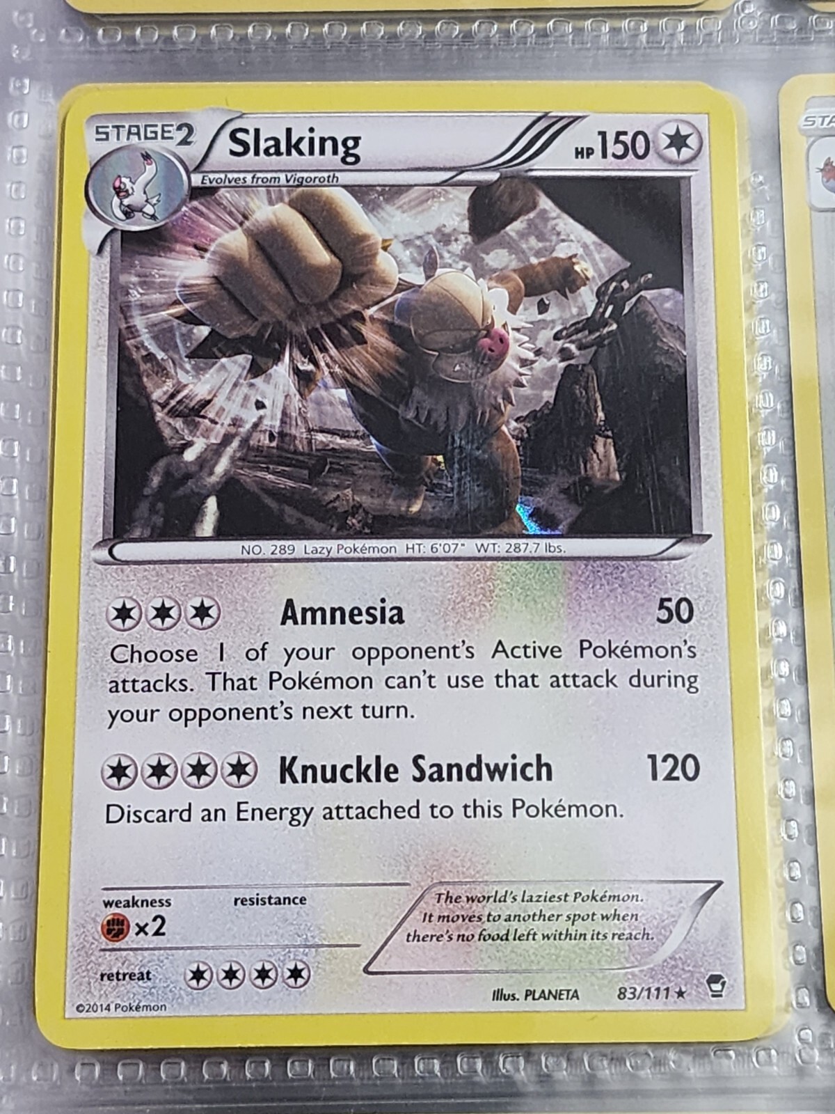 POKEMON SLAKING 83/111 HOLO RARE NM