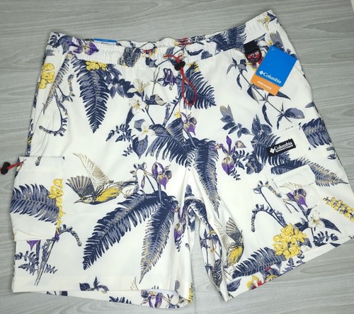 NWT Columbia XL Field Creek Cargo Shorts 8” Swim trunks Relax Hawaiian Tropical