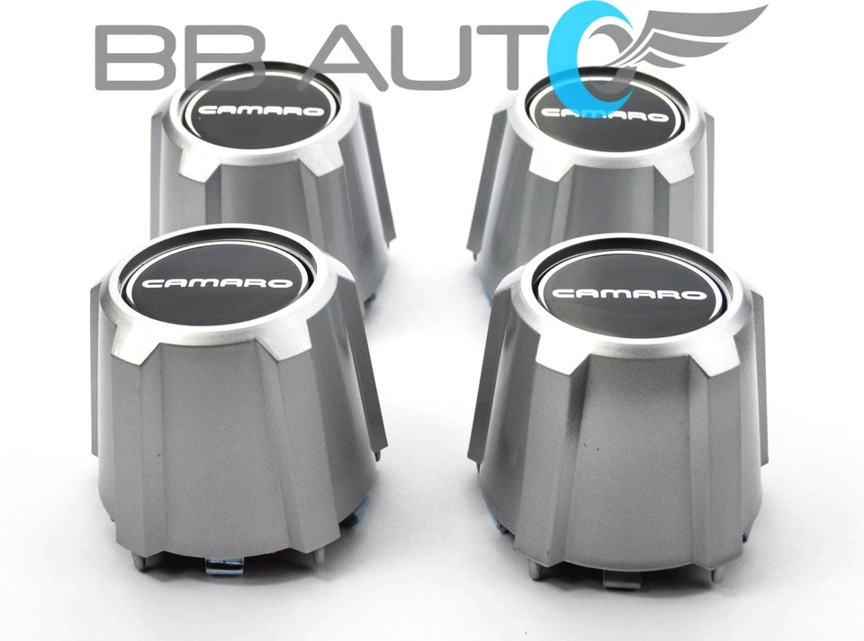 NUEVO Juego de tapas centrales PLATEADO Y NEGRO para Chevy Camaro RS Z28 1982-1992 ruedas de 15" Foto 2 de 4