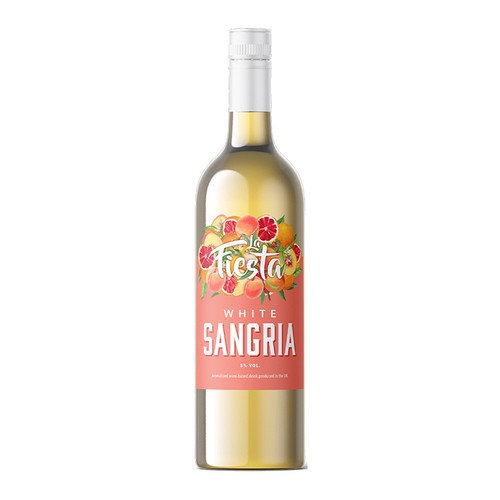 La Fiesta 5% ABV White Sangria 12 x 75cl Bottles - Picture 2 of 2