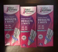 LOT OF 3 First Response Pregnancy Test Triple Check - 3 Tests X3 Exp. 05/26 NEW