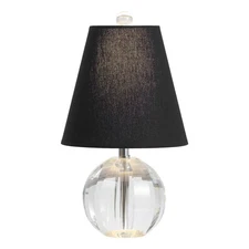 JYL2079B Goddard 16" Crystal Ball/Metal LED Table Lamp for Bedroom Living Roo...