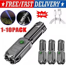 Rechargeable 990000LM LED Flashlight Tactical Police Super Bright Torch Zoomable