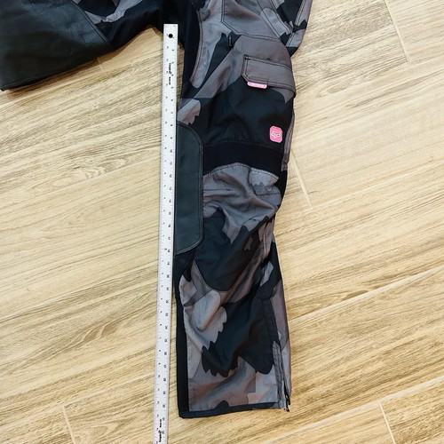 Fox Racing Size 3/4 Womens Black Gray Camo Leather Dakota Motorcross Pants Girls - Bild 12 von 13