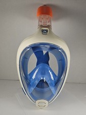 Full Face Snorkel Mask 180 View with Dry Top Anti-Fog Easy Breathing Design S/M