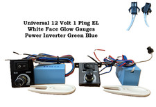2 White Face Glow Gauges Power Inverter 1 Plug S10 Blazer Focus Astro Safari El